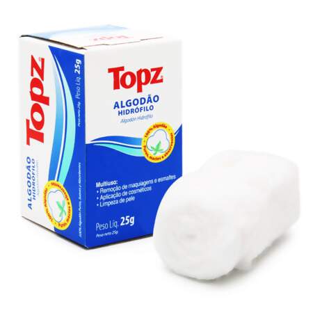 Algodão Hidrófilo Topz em Rolo com 25g