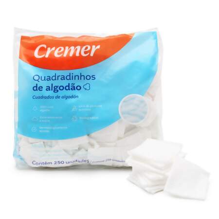 Algodão em Quadradinhos Cremer com 250 Und