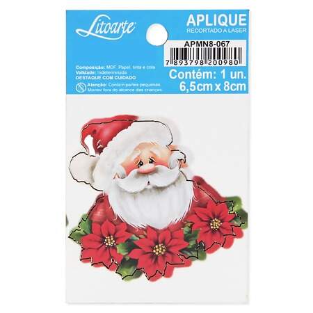 Aplique em Papel e MDF Litoarte Guirlanda Feliz Natal - APMN8-145