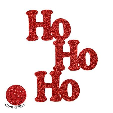 Enfeites de Natal Placa Para Decoração Com Cordão Frase: Ho Ho Ho, Feliz  Natal