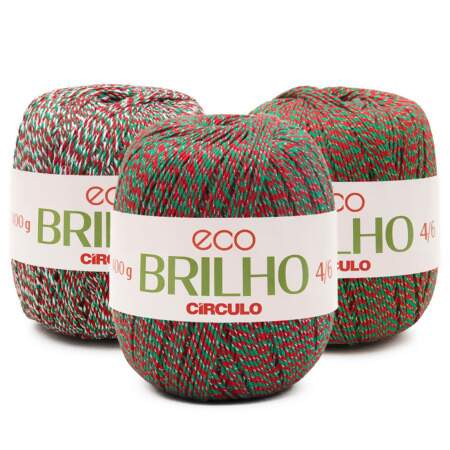 Barbante Eco Brilho Natal Circulo 4/6 400g