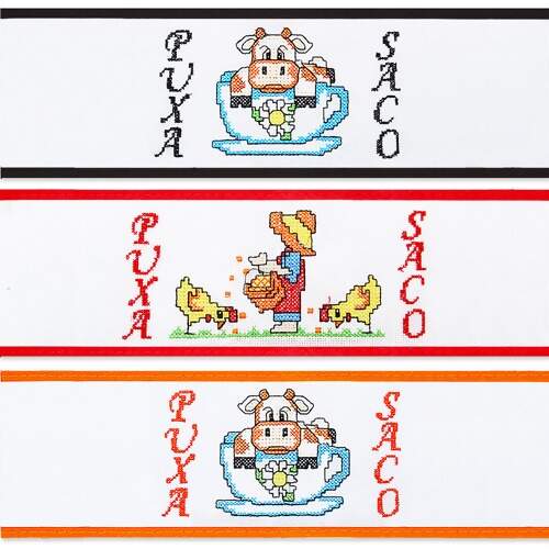 Pano de prato com Barra em ponto cruz  Bordado em tecido xadrez, Caixa  decorada com tecido, Toalhas bordadas