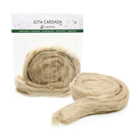 Fibra de Juta Cardada Castanhal com 250g