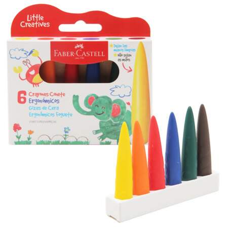 Giz de Cera Foguete Little Creatives Faber-Castell 6 Cores