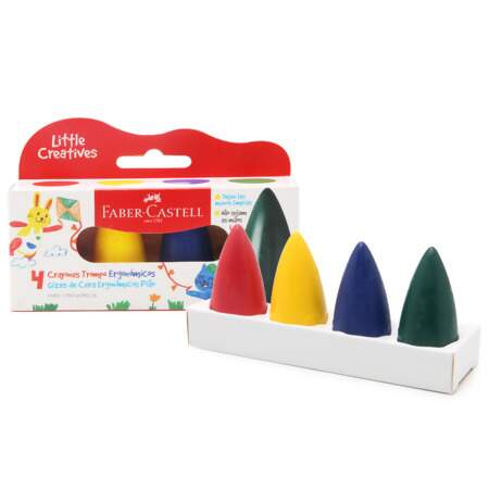 Giz de Cera Pião Little Creatives Faber-Castell 121717 4 Cores