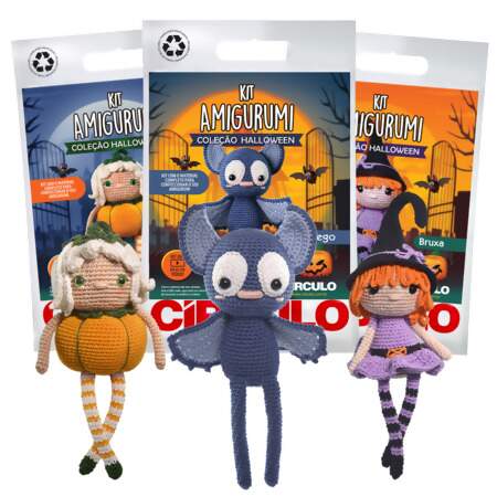 Kit Amigurumi Coleção Halloween Circulo FL