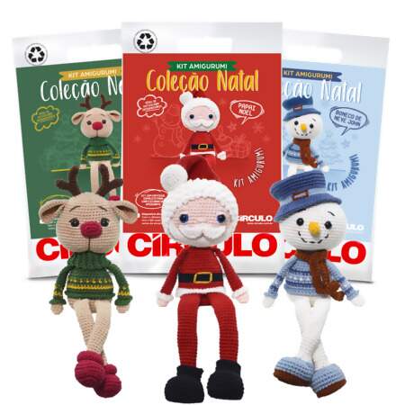 Kit Amigurumi Coleção Natal 2024 Circulo