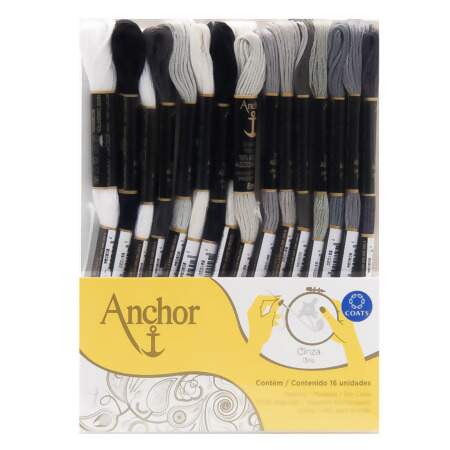 Kit Linha Meada Anchor Mouliné com 16 Und