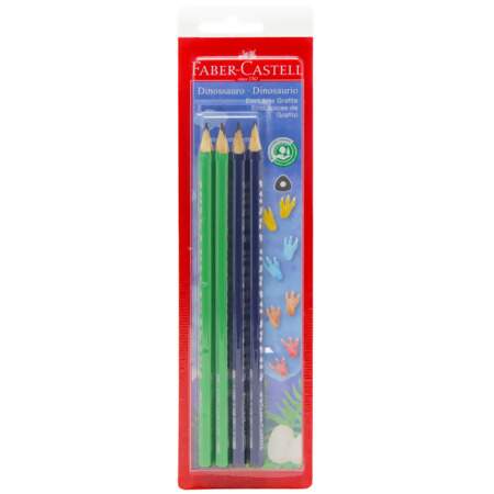 Lápis Ecolápis Grafite Faber-Castell Dinossauro SM/935DINO 4 Und