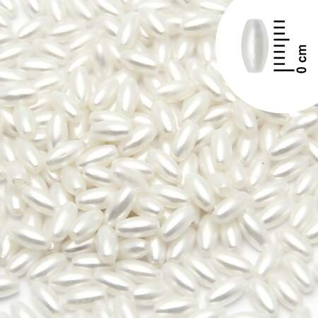 Arroz Pérola ABS com Furo Passante 4x8mm 48g