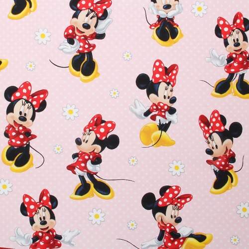 Tecido Adesivo Impermeável Minnie 45x70cm FL