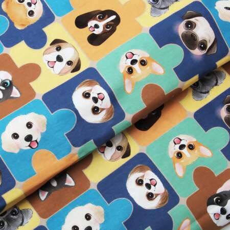 Tecido Patchwork Peripan 9050-V162 Dog 0,48x1,50mts