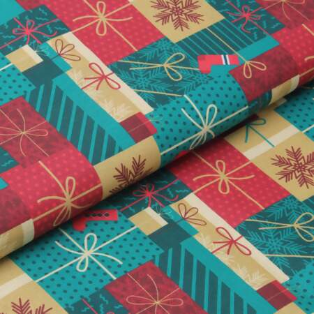 Tecido Patchwork Peripan Natal 8121-V001 0,48x1,50mts