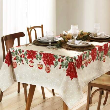 Toalha de Mesa Athenas Retangular Dohler Natal 107 1,60x2,50mts