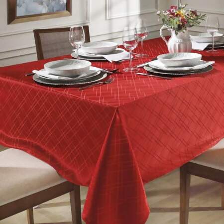 Compre toalha de mesa xadrez vermelha 2,5 x 1,5 m -  - kasa 57
