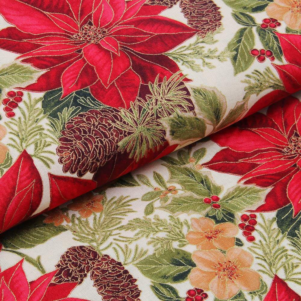 Tecido Patchwork Circulo Natal 440612 2645 Ho Ho Ho 0,48x1,50mts