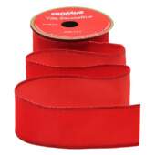 Fita de Natal Cromus 3,8cm 1117627 Veludo Vermelho 9,14mts