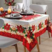 Toalha de Mesa Athenas Quadrada Dohler Natal 110 1,40x1,40mts