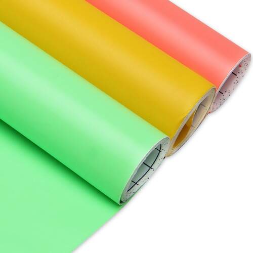 Papel Contact Linha Colorido Fosco Neon 45cm X 2mts 5445